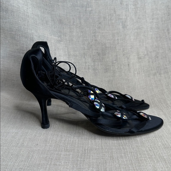 Escada Y2K Iridescent Jeweled Sandals - Picture 7 of 7